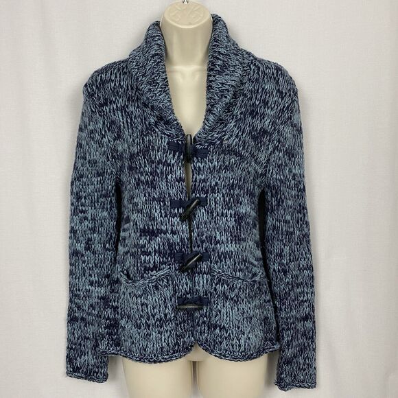 Moda International Sweaters - Moda International Cardigan Sweater Women Small Wool Toggle Button Shawl Vtg 90s